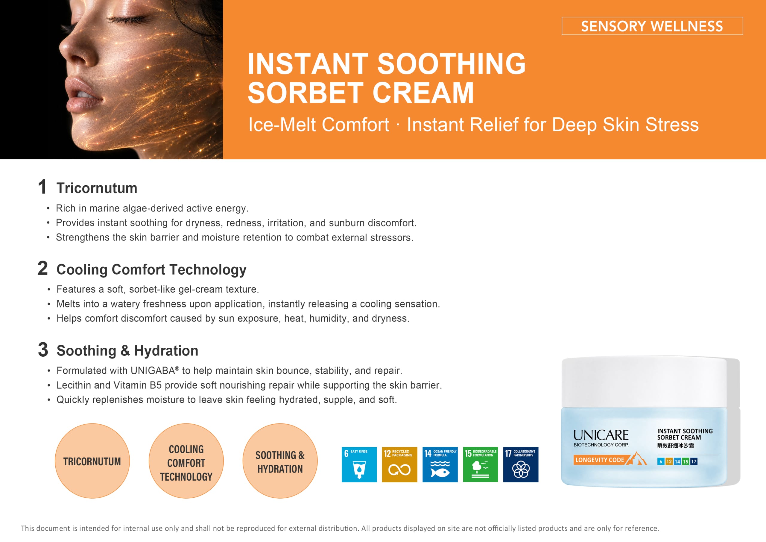 Unicare Instant Soothing Sorbet Cream — Calming Skincare Odm | Bio Taiwan 2026