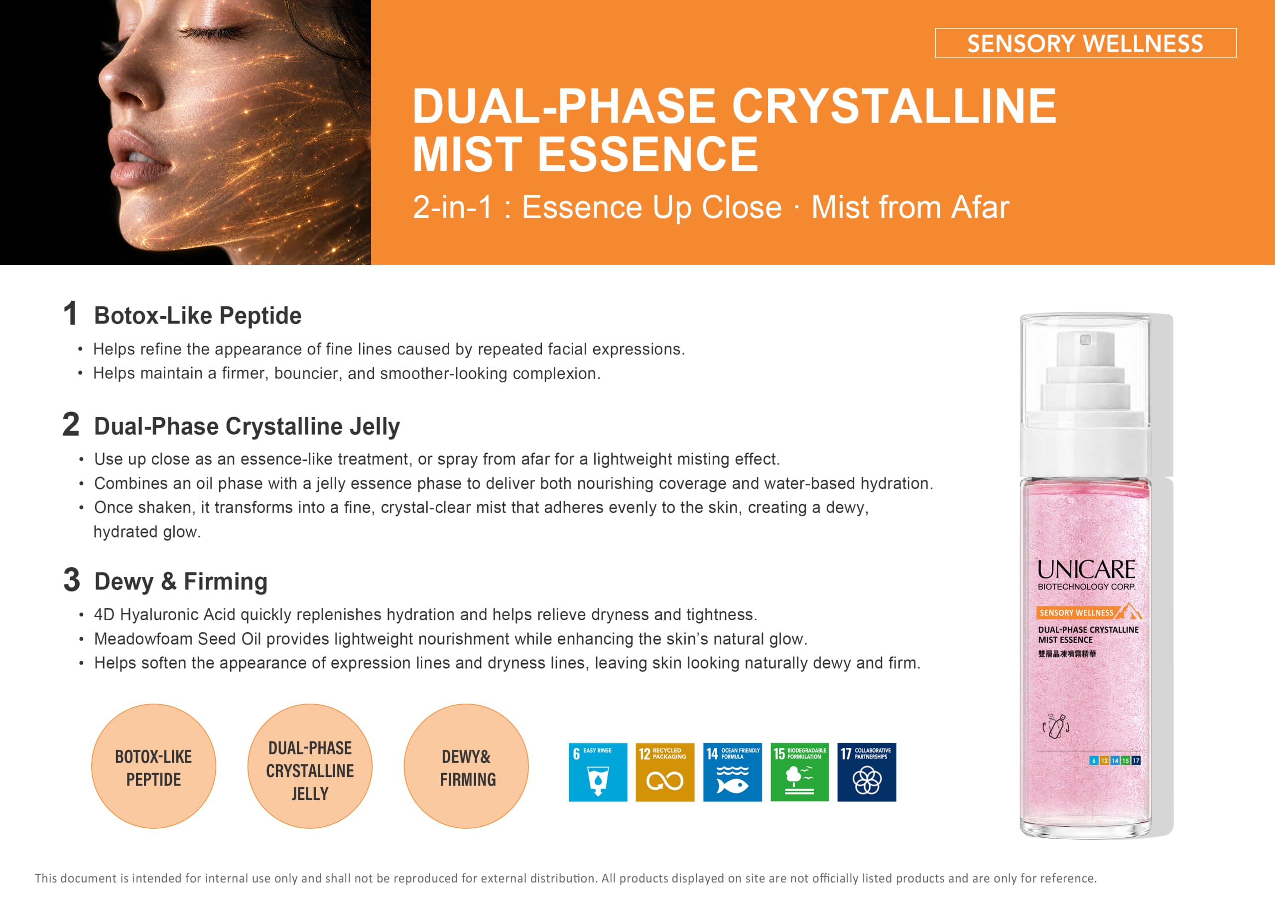 Unicare Dual-Phase Crystalline Mist Essence — Dual-Phase Mist Skincare Odm | Bio Taiwan 2026