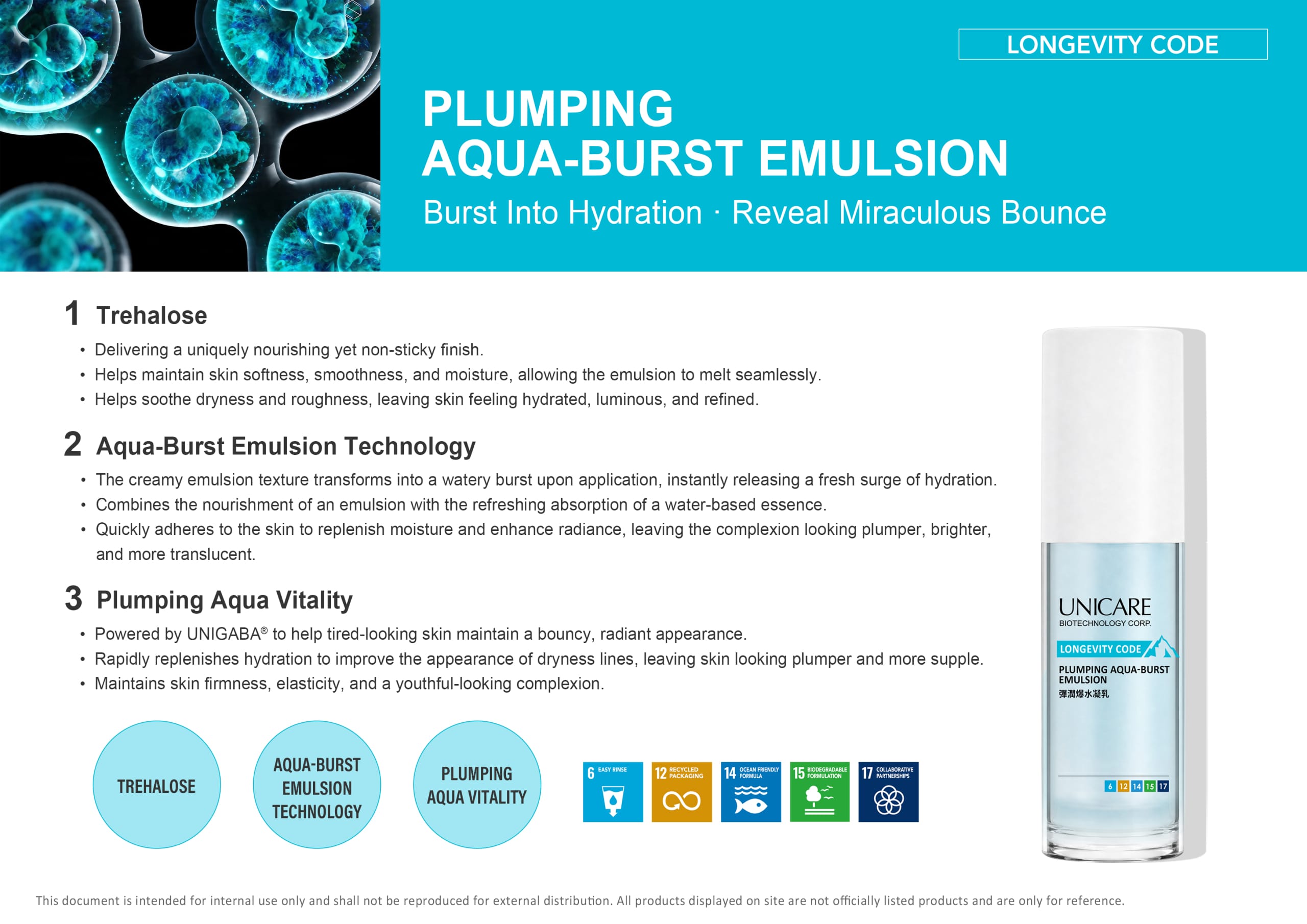Unicare Plumping Aqua-Burst Emulsion — Moisturizing Skincare Odm | Bio Taiwan 2026
