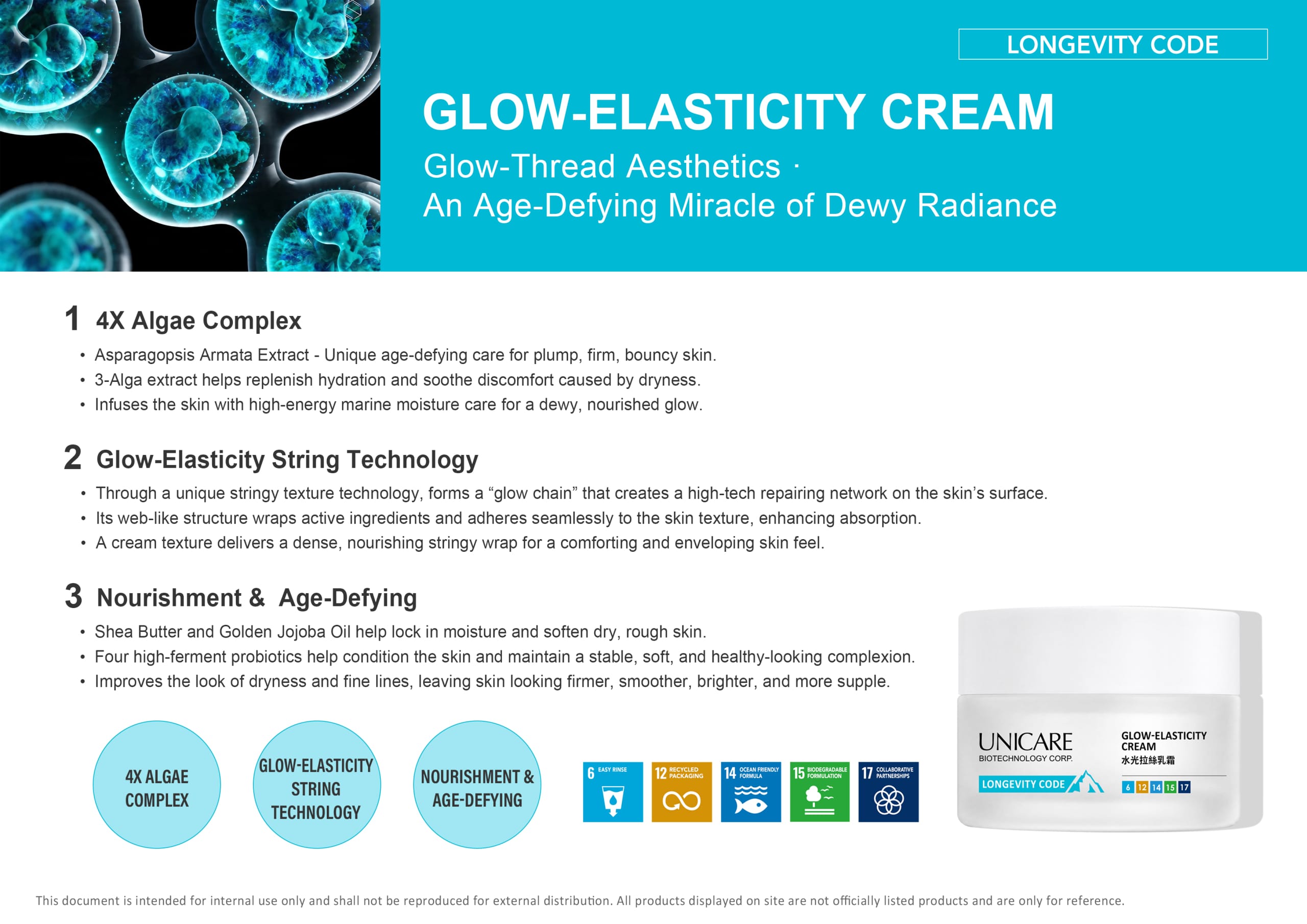 Unicare Glow-Elasticity Cream — Hydrating Face Cream Odm | Bio Taiwan 2026